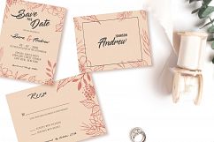 Pink floral invitation set Product Image 2