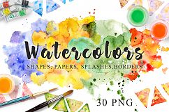 Watercolor Texture Clipart Watercolor background Hand drawn Watercolor clipart Digital paper Watercolor splash Blot Drop Scrapbooking PNG Product Image 1