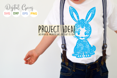 Bunny Rabbit paper cut SVG / DXF / EPS / PNG files Product Image 2