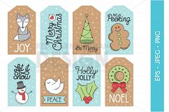 Printable Christmas gift tags, Christmas Labels, Holiday Product Image 1
