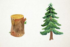 Watercolor Camping Clipart, Camping Clip Art, Boy Scout  Product Image 4