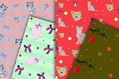 Cat Digital Paper, Cat Scrapbook, Cat Paper Scrapbook, Cats Product Image 3