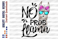 files No Problem Llama svg Funny tshirt for women svg Product Image 2