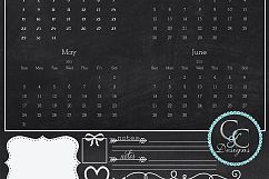 2018 through 2020 Chalkboard Calander KIt with 32 Design Element and 1 Chalkboard paper Product Image 2