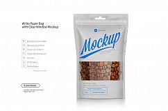 White Paper Bag Stand Up Pouch Doypack Product Image 1