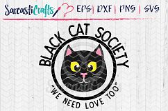 Black Cat Society - SVG PNG EPS DXF Product Image 1