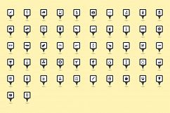 152 map pointer icons. Square and rhombus shapes Product Image 3