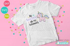 Unicorn Ate My Homework SVG Product Image 2
