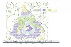 Baby Quilt Block 2 - Machine Embroidery Design in 3 sizes Product Image 4