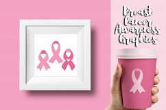 Breast Cancer Awareness Pink Ribbon Day Graphics Clip Art Product Image 3