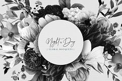 Night and Day Floral Bouquet Graphics Product Image 5