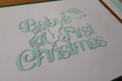 Baby&#039;s First Christmas Papercutting Template Product Image 1