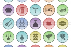 166 Observances &amp; Holiday Filled Low Poly Icons Product Image 2