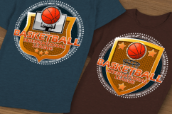 Design on the baskerball theme. For T-shirts, and banners. Product Image 7