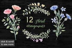 Romantic garden. Watercolor cliparts Product Image 5