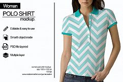 Women Polo Shirt Mockup Product Image 1