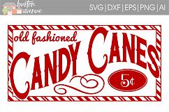 Old Fashioned Candy Canes for Sale Christmas SVG File Product Image 1