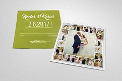 Elegant Wedding Invitation Postcard Product Image 1
