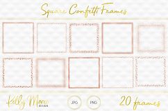 Rose Gold Square Confetti Frames Product Image 1
