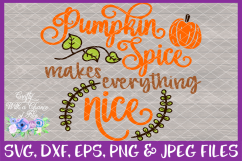 Fall Pumpkin Spice Thanksgiving SVG for Cricut &amp; Silhouette Product Image 2