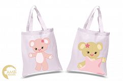 Teddy bear, nursery, baby girl, baby pink bear, clipart, graphics, llustrations AMB-1450 Product Image 4