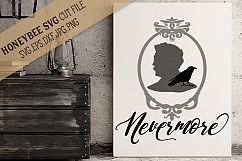Nevermore Poe SVG Cut File Product Image 1