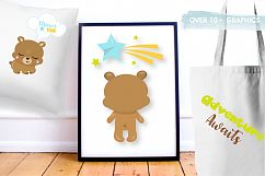 Woodland bear graphics and illustrations Product Image 5