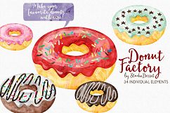Donut Watercolor Illustrations Product Image 1