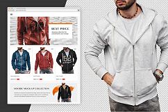 Man Hoodie Fashion Mock-Up Product Image 7
