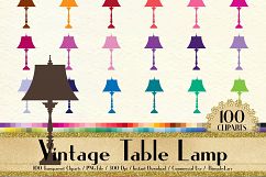 100 European Table Lamp Clip Arts, Antique, Vintage Decor Product Image 1