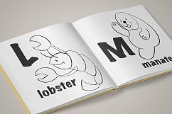 SEA animal ABC &amp; coloring pages  Product Image 5