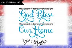 Text cutting file God Bless our Home, svg cut file Product Image 4