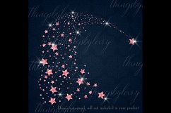16 Glowing Glitter Comet Star Galaxy, Gold Rain Comet Star Product Image 4
