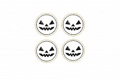 Scary Face ITH Halloween Feltie Embroidery Design Product Image 7