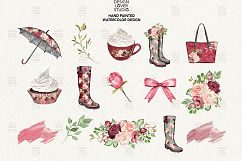 Watercolor &quot;Rain Romance&quot; design Product Image 2
