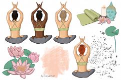 Namaste Hand Drawn Yoga Illustration Product Image 5