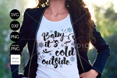 Baby it&#039;s Cold Outside CHRISTMAS SVG File Bundle Product Image 1