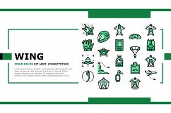 Wingsuiting Sport Landing Header Vector Product Image 1