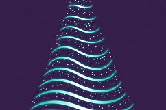 Glowing Christmas Trees Clipart Product Image 2