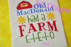Old McDonald Had A Farm Machine Embroidery Design Product Image 2