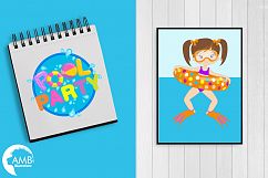 Pool party Mega clipart, graphics pack AMB-901-902-903 Product Image 2