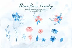 Watercolor clipart polar bear family for instant download Product Image 3