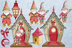 Christmas gnomes clipart watercolor AMB-1543 Product Image 5