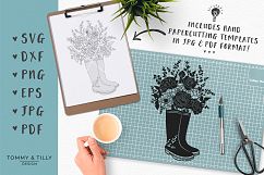 Flower Wellies - SVG EPS DXF PNG PDF JPG Cutting File Product Image 4