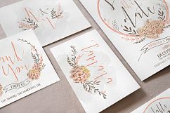 Wreath &amp; Flower Wedding Invitation Suite Product Image 8