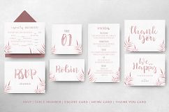 Watercolor Foliage Wedding Invitation Suite Product Image 13