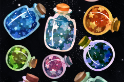 Watercolor Bottled Stars Clipart Product Image 3