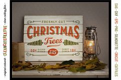 Freshly Cut Christmas Trees! - Rustic Farm Wood Sign - SVG DXF EPS PNG - Cricut &amp; Silhouette - clean cutting files Product Image 2