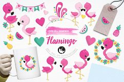 Flamingo graphics and illustrations Product Image 1