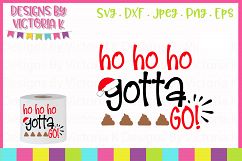 Ho ho ho gotta go, Toilet paper gift, SVG, DXF, PNG Product Image 1